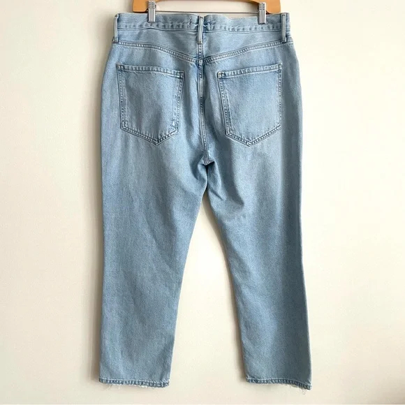 AGOLDE Riley High Rise Slim Straight Crop Jean in Reputation - Picture 2 of 13